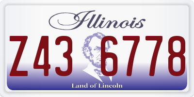 IL license plate Z436778