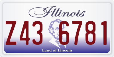 IL license plate Z436781