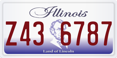 IL license plate Z436787