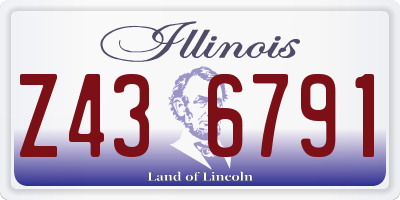 IL license plate Z436791