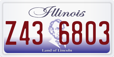 IL license plate Z436803