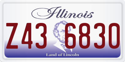 IL license plate Z436830