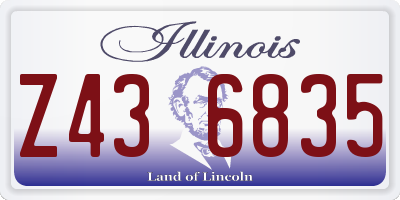 IL license plate Z436835