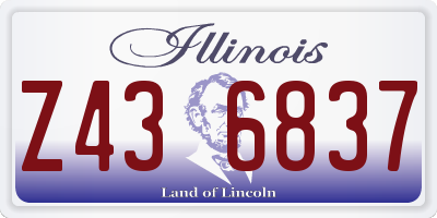 IL license plate Z436837