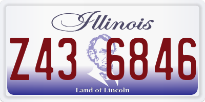 IL license plate Z436846