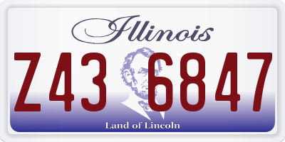 IL license plate Z436847