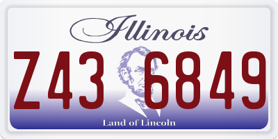IL license plate Z436849