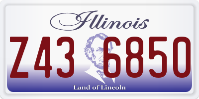 IL license plate Z436850