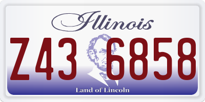 IL license plate Z436858