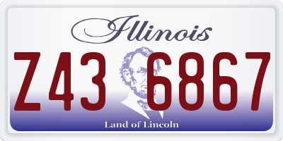 IL license plate Z436867