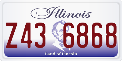 IL license plate Z436868