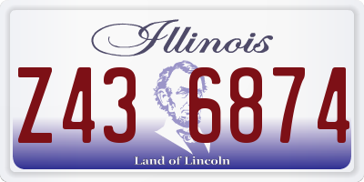 IL license plate Z436874