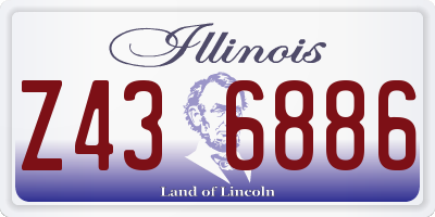 IL license plate Z436886