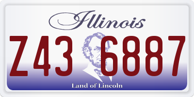 IL license plate Z436887