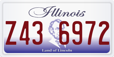 IL license plate Z436972