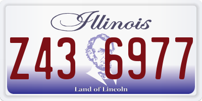 IL license plate Z436977