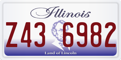 IL license plate Z436982