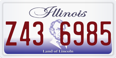 IL license plate Z436985