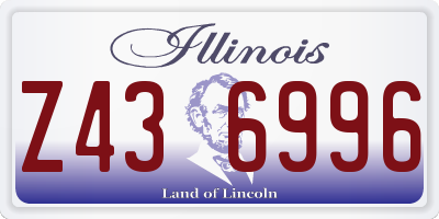 IL license plate Z436996
