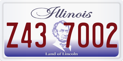 IL license plate Z437002