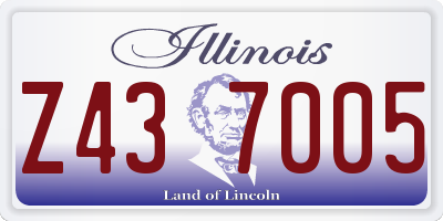 IL license plate Z437005