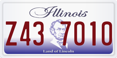 IL license plate Z437010