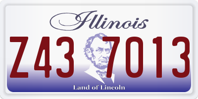 IL license plate Z437013