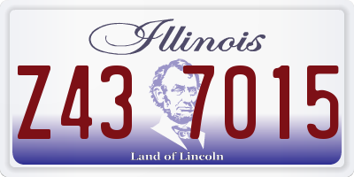 IL license plate Z437015