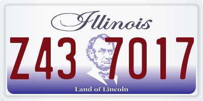 IL license plate Z437017