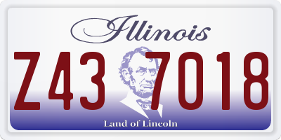 IL license plate Z437018