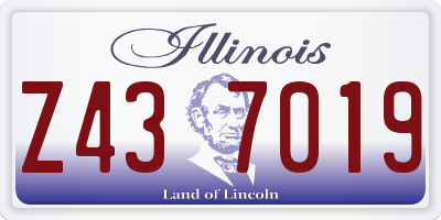 IL license plate Z437019