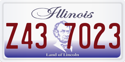 IL license plate Z437023