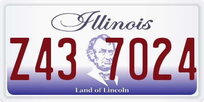 IL license plate Z437024
