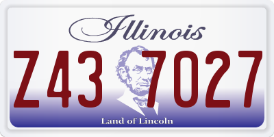 IL license plate Z437027