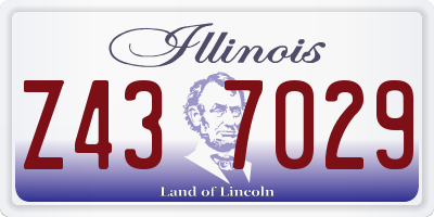 IL license plate Z437029