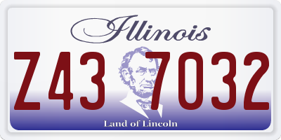 IL license plate Z437032