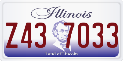 IL license plate Z437033