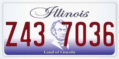 IL license plate Z437036