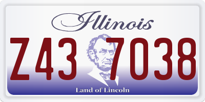 IL license plate Z437038