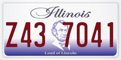 IL license plate Z437041