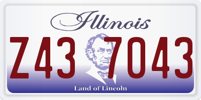 IL license plate Z437043