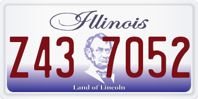 IL license plate Z437052
