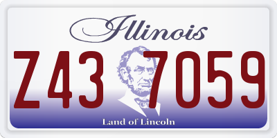 IL license plate Z437059