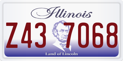 IL license plate Z437068