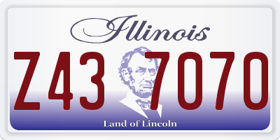 IL license plate Z437070