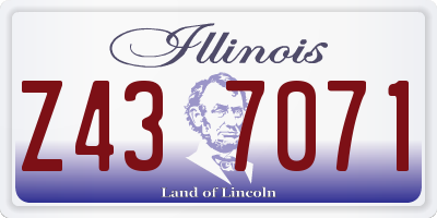 IL license plate Z437071