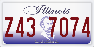IL license plate Z437074