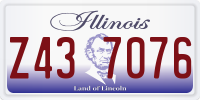 IL license plate Z437076