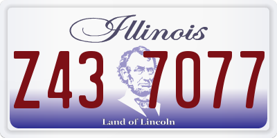 IL license plate Z437077