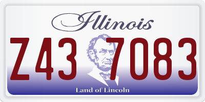 IL license plate Z437083